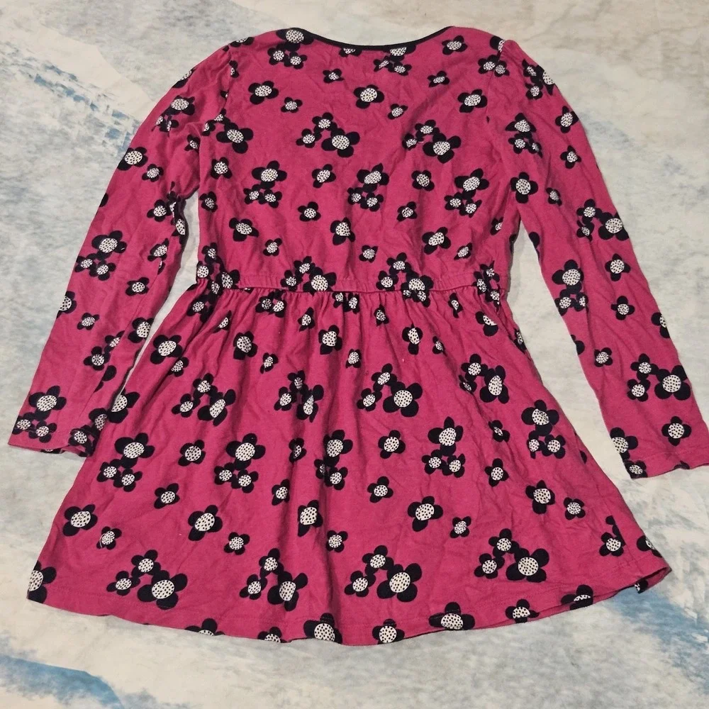 Gymboree Girls Size 10-12 Fuchsia Floral Long Sleeve Dress